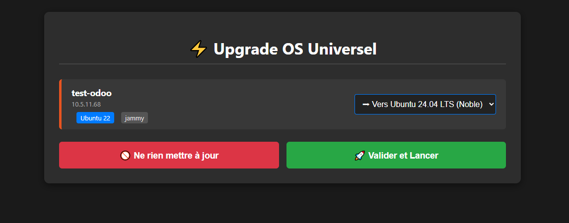 Interface Upgrade OS